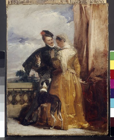 Amy Robsart and Robert Dudley, Earl of Leicester by Richard Parkes Bonington